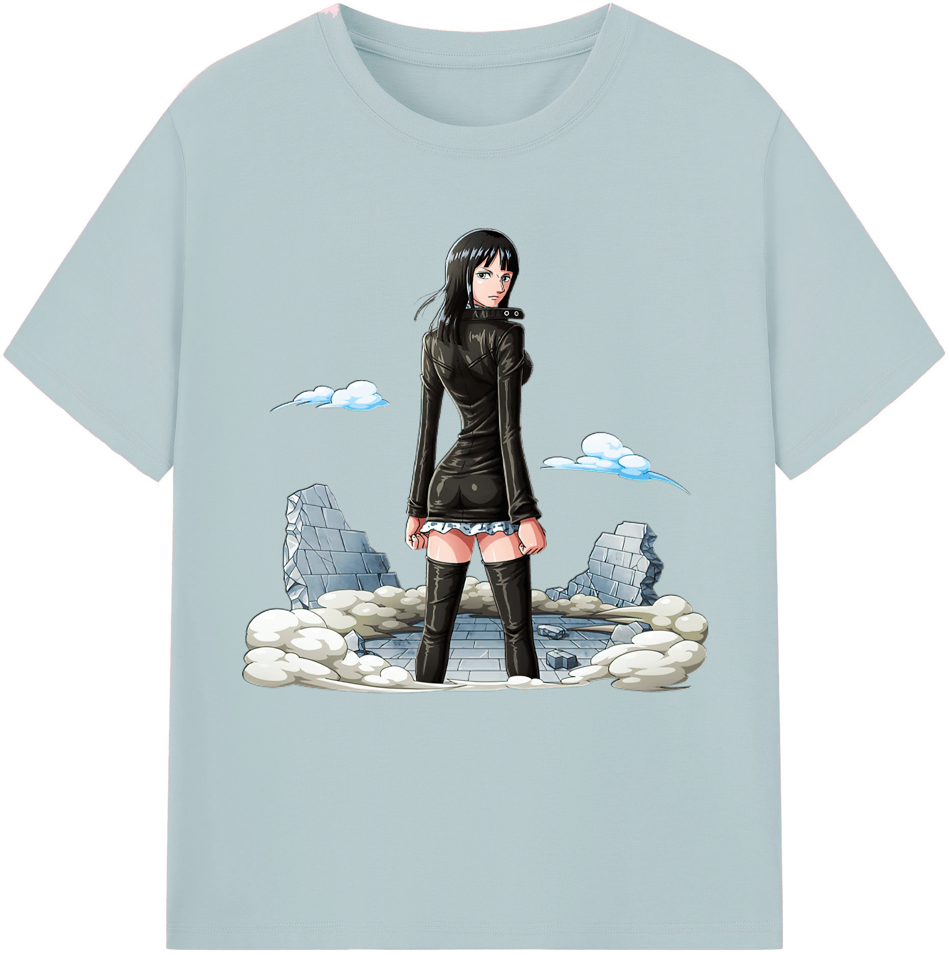ワンピース ニコ・ロビン ONE PIECE Nico Robin 綿100％半袖Tシャツ（フロントプリント）